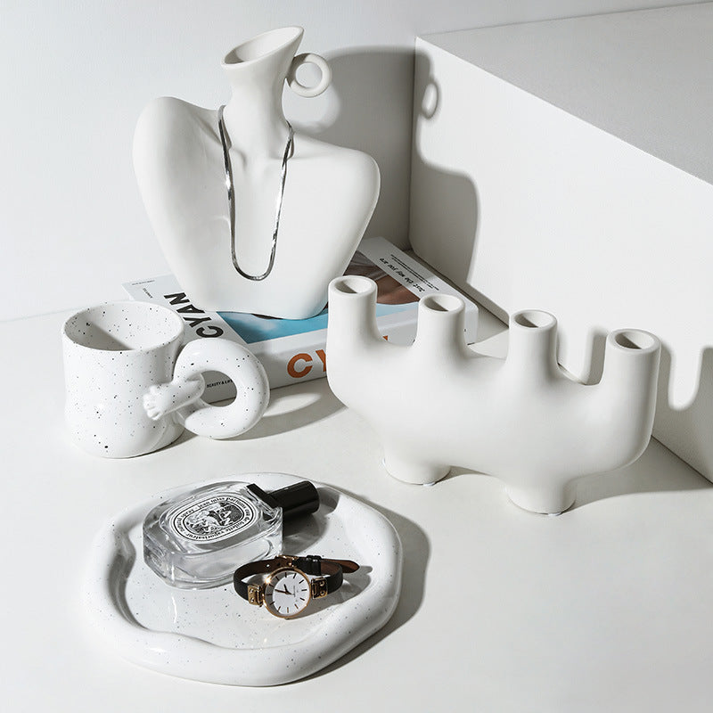 Ceramic Simple White Vase Nordic Home Decoration