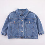 Casual Denim Jackets for Kids 2-6 Years, Long Sleeve