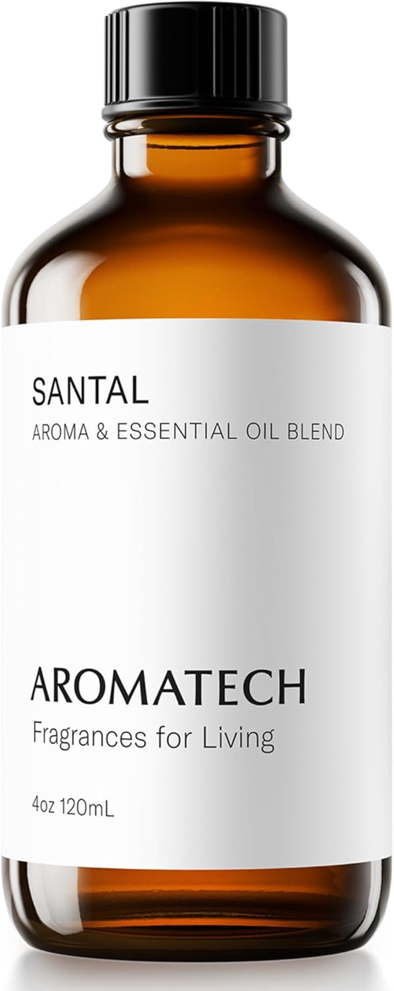 Santal Aroma Essential Oil Blend: Luxury Hotel Inspired Aromatherapy with Amber, Vanilla, Cedar & Sandalwood for Ultrasonic Diffusers & Nebulizers - 4 Fl Oz, 120 Ml