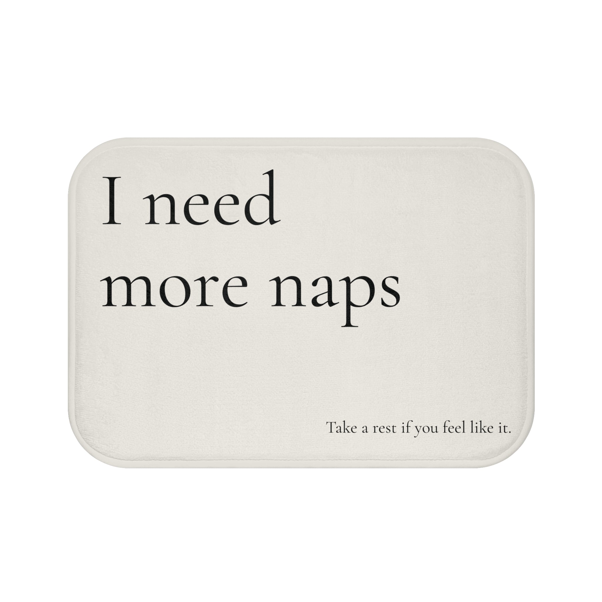 Bath Mat — Cozy Bathroom Rug with Relaxing Typography