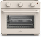 Air Fry Toaster Oven, 7 Preset Cooking Options, Dishwasher-Safe Evergood Coated Trays Included, 60-Minute Auto Shutoff W Audible Timer, Power Indicator Light, 1700 Watt, Oatmilk