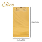 2-Pack Stainless Steel Menu Holders Gold Check Presenters for Restaurants Metal File Clipboard Server Books Clip Board for Waitress Restaurant School Bars, Hotels (8.3 * 4Inch)