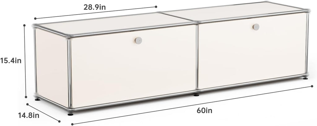 Modern Storage Cabinet Pantry Cabinet Versatile Free-Standing Organizer for Kitchen, Home, Office, Garage (White B)