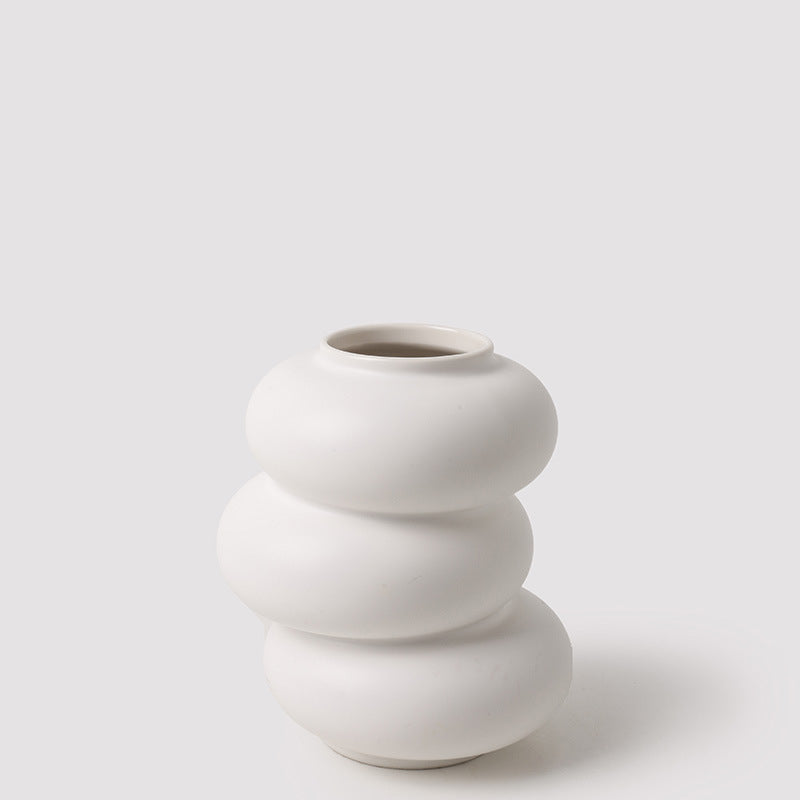 Ceramic Simple White Vase Nordic Home Decoration