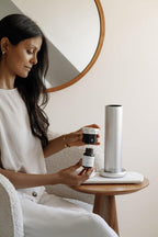 New Aromini BT plus Scent Diffuser W/Bluetooth – Cold-Air Diffusion Scent Machine for Home, Office, Hotel, Spa – Nebulizing Diffusion System for Essential Oil Blends (Gold)