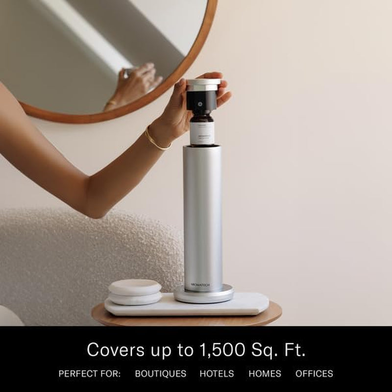 New Aromini BT plus Scent Diffuser W/Bluetooth – Cold-Air Diffusion Scent Machine for Home, Office, Hotel, Spa – Nebulizing Diffusion System for Essential Oil Blends (Gold)