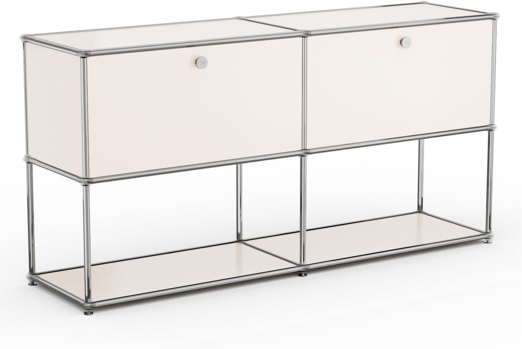 Modern Storage Cabinet White F Versatile Free-Standing Organizer for Living Room, Garage, Kitchen, Home Office Décor