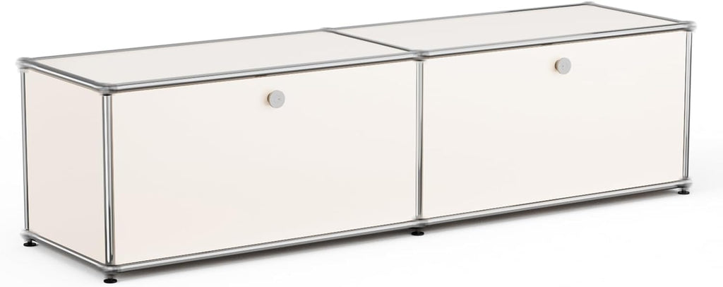 Modern Storage Cabinet Pantry Cabinet Versatile Free-Standing Organizer for Kitchen, Home, Office, Garage (White B)