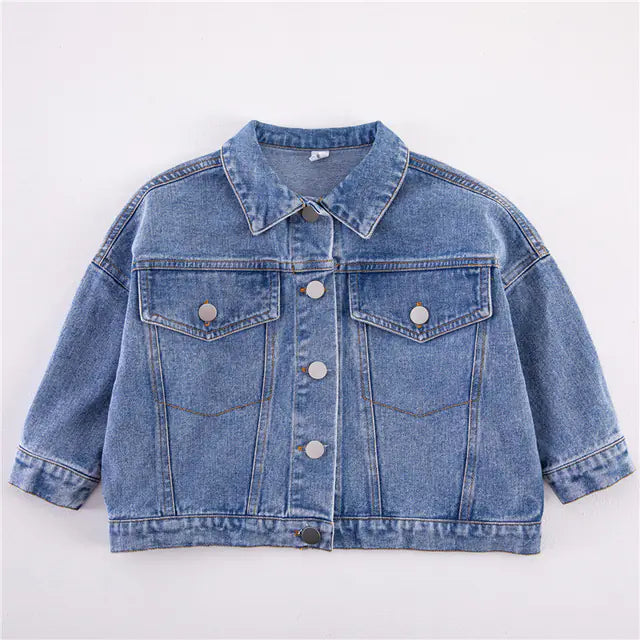 Casual Denim Jackets for Kids 2-6 Years, Long Sleeve