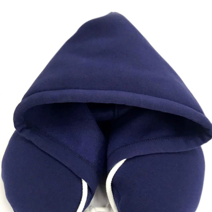 Hooded U-Shaped Neck Support Travel Pillow