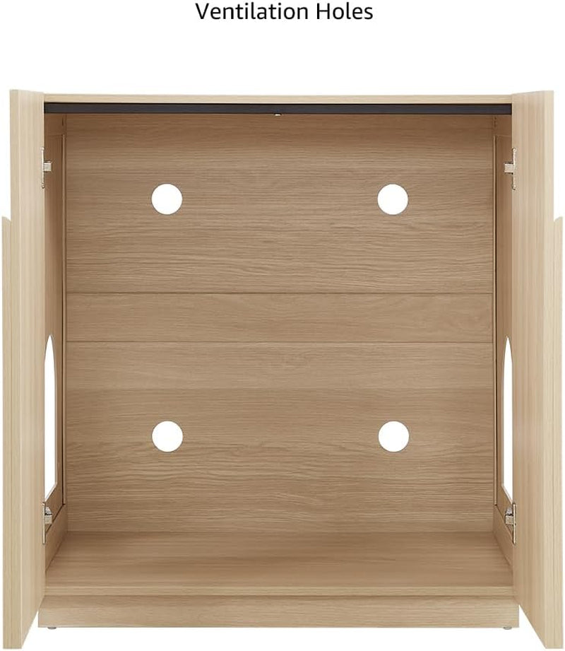 Tall Cat Litter Box Enclosure Furniture Style, Hidden Cat House Washroom for Tall or Top Entry Litter Box, Modern Pet House Cabinet