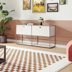 Modern Storage Cabinet White F Versatile Free-Standing Organizer for Living Room, Garage, Kitchen, Home Office Décor