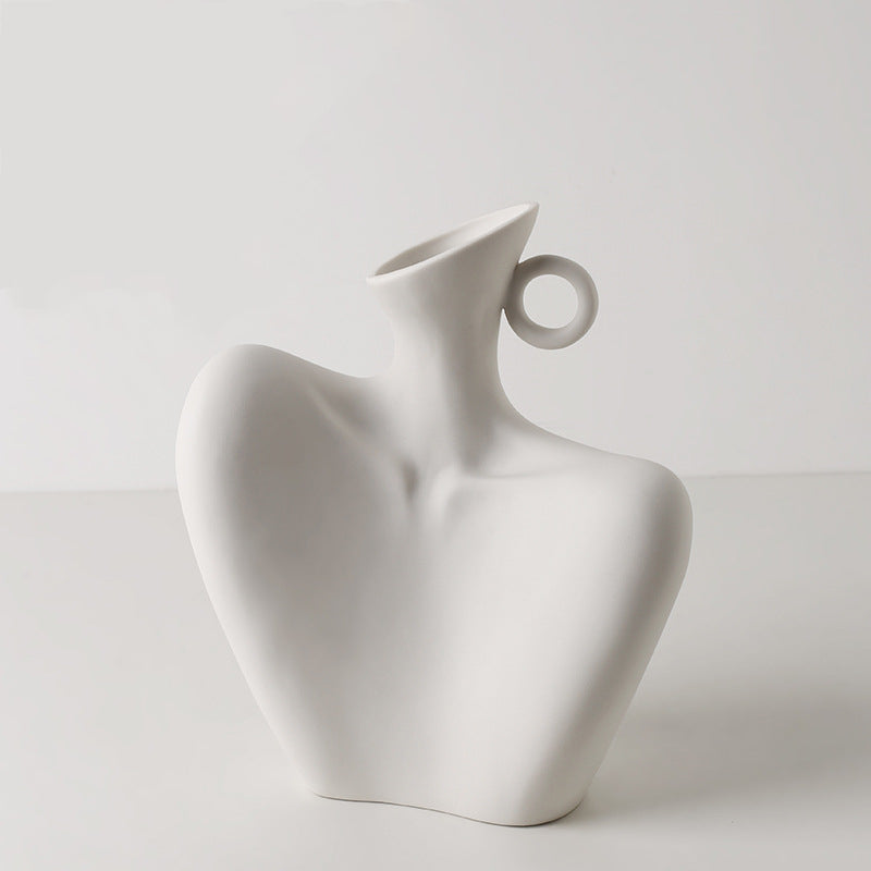 Ceramic Simple White Vase Nordic Home Decoration