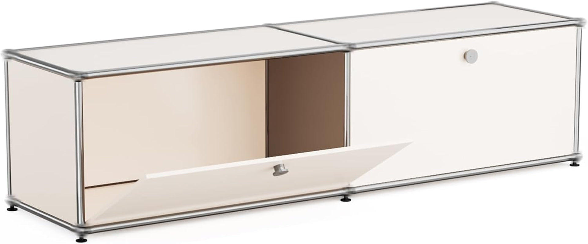 Modern Storage Cabinet Pantry Cabinet Versatile Free-Standing Organizer for Kitchen, Home, Office, Garage (White B)