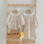 Adorable Baby Doll Collar Onesies or Floral Pattern Girls Dress