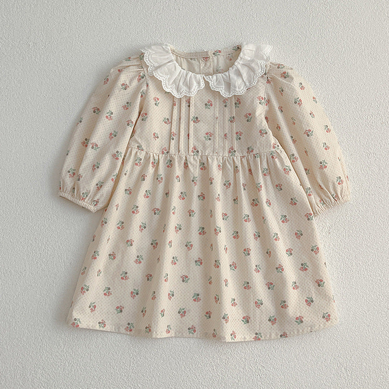 Adorable Baby Doll Collar Onesies or Floral Pattern Girls Dress