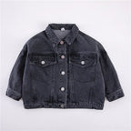 Casual Denim Jackets for Kids 2-6 Years, Long Sleeve
